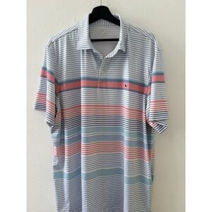 Vineyard Vines On-The-Go Sankaty Polo Shirt Mens XL Striped Golf Tennis Top